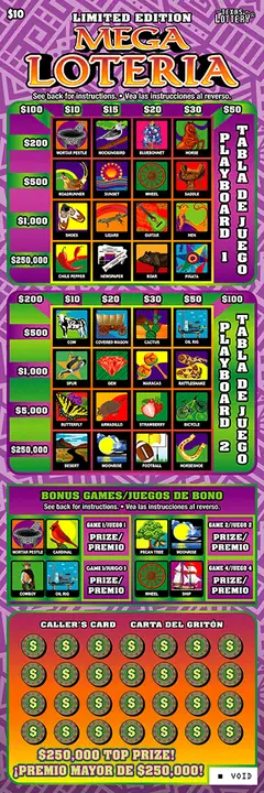 Limited Edition Mega Loteria $10 scratch-off ticket (image: Texas Lottery)