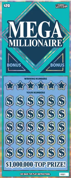 Mega Millionaire $20 scratch-off ticket