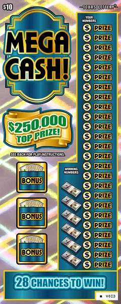 Mega Cash! $10 scratch-off ticket