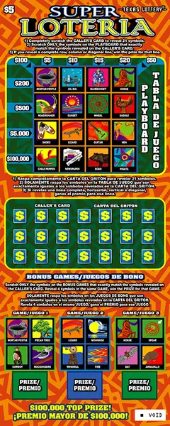 Super Loteria $5 scratch-off ticket (image: Texas Lottery)