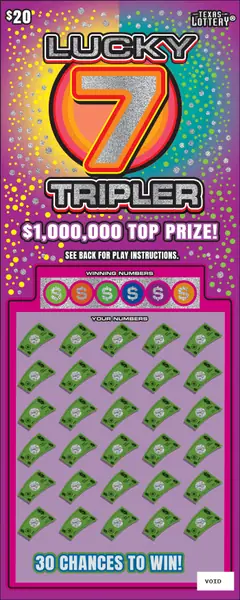 Lucky 7 Tripler $20 scratch-off ticket