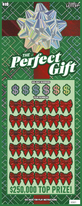 The Perfect Gift $10 Texas scratch-off ticket