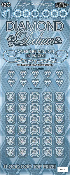 $1,000,000 Diamond Deluxe $20 scratch-off ticket