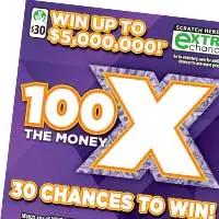 100X The Money $30 scratch-off ticket
