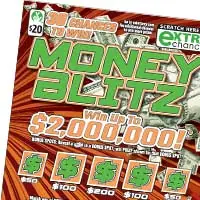 Money Blitz $20 scratch-off ticket