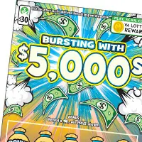 Bursting With $5,000S $30 scratch-off ticket