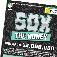 50X The Money $20 scratch-off ticket (image: Virginia Lottery)