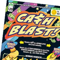 Cash Blast $20 Virginia scratch-off ticket