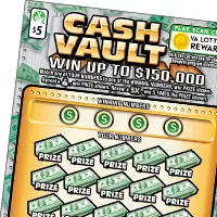 Cash Vault $5 scratch-off ticket