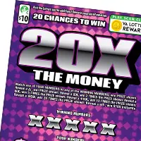 20X The Money $10 scratch-off ticket