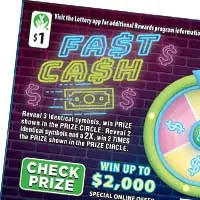 Fast Cash $1 scratch-off ticket