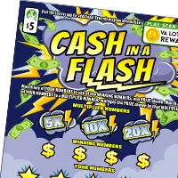 Cash In A Flash $5 Virginia scratch-off ticket