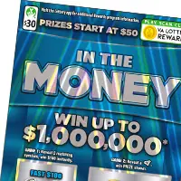 In The Money $30 scratch-off ticket