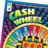 Cash Wheel $5 scratch-off ticket