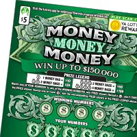 Money Money Money $5 Virginia scratch-off ticket