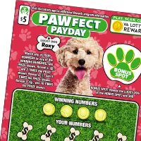 Pawfect Payday $5 Virginia scratch-off ticket