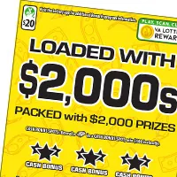 Loaded With $2,000S $20 Virginia scratch-off ticket