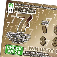 Bronze 7S $1 scratch-off ticket