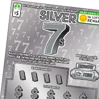 Silver 7S $5 scratch-off ticket