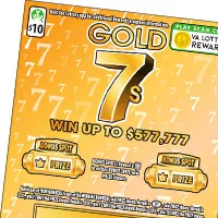 Gold 7S $10 Virginia scratch-off ticket