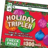 Holiday Tripler $1 Virginia scratch-off ticket