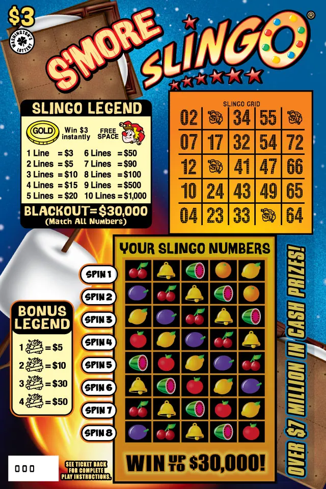 S'More Slingo $3 Washington scratch-off ticket