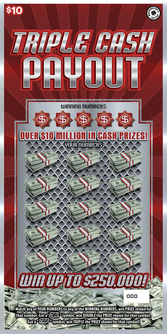 Triple Cash Payout $10 Washington scratch-off ticket
