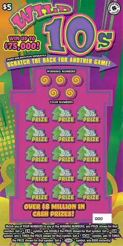 Wild 10S $5 scratch-off ticket