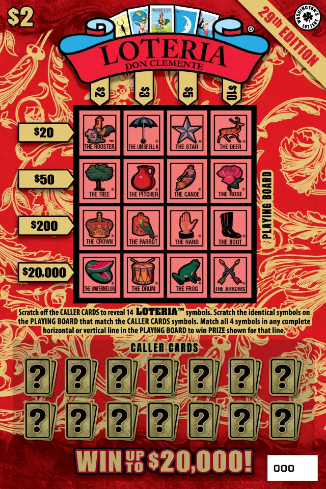 Loteria 29Th Edition $2 Washington scratch-off ticket