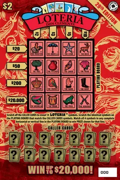 Loteria 29Th Edition $2 scratch-off ticket