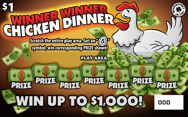 Winner Winner Chicken Dinner $1 Washington scratch-off ticket