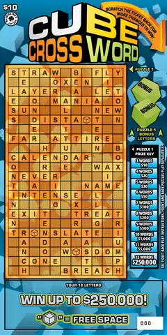 Cube Crossword $10 scratch-off ticket (image: Washington's Lottery)