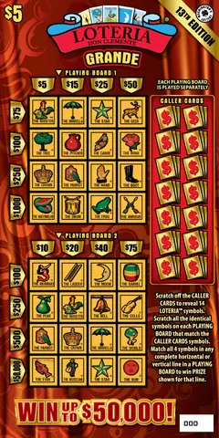 Loteria Grande 13Th Edition $5 scratch-off ticket