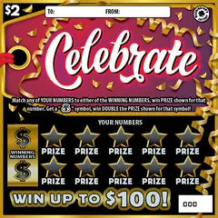 Celebrate $2 scratch-off ticket