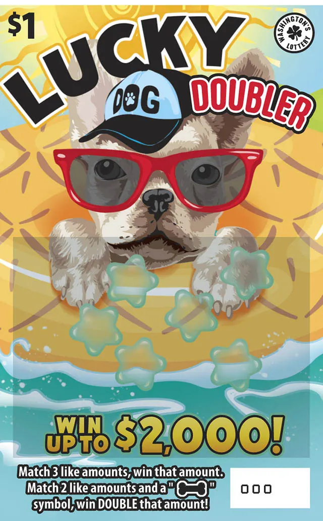 Lucky Dog Doubler $1 Washington scratch-off ticket