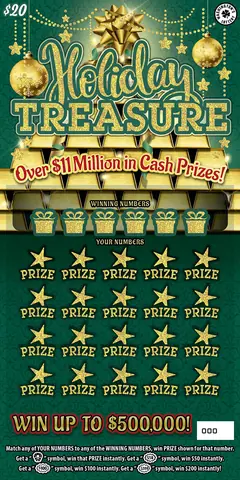 Holiday Treasure $20 scratch-off ticket (image: Washington's Lottery)