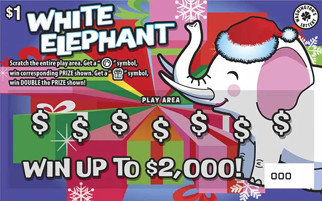 White Elephant $1 Washington scratch-off ticket